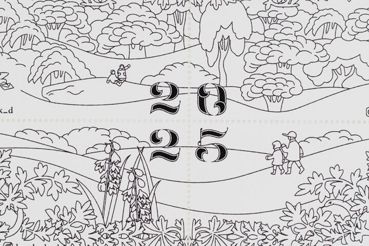 2025 kaorikaneko 切手風目打ちシール ステッカー オリジナル ノベルティ イラスト