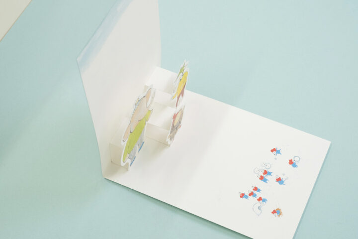 ポレポレゆきのなか　たしろちさと　大日本図書　絵本　ポップアップカード　しかけがみ