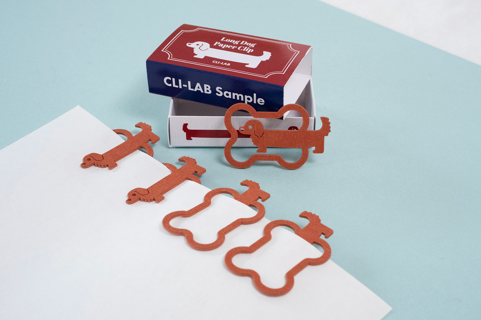 CLI-LAB PAPERARTS LongDogPaperClip 紙クリップ クリップ オリジナル マッチ箱 ダックスフント 犬