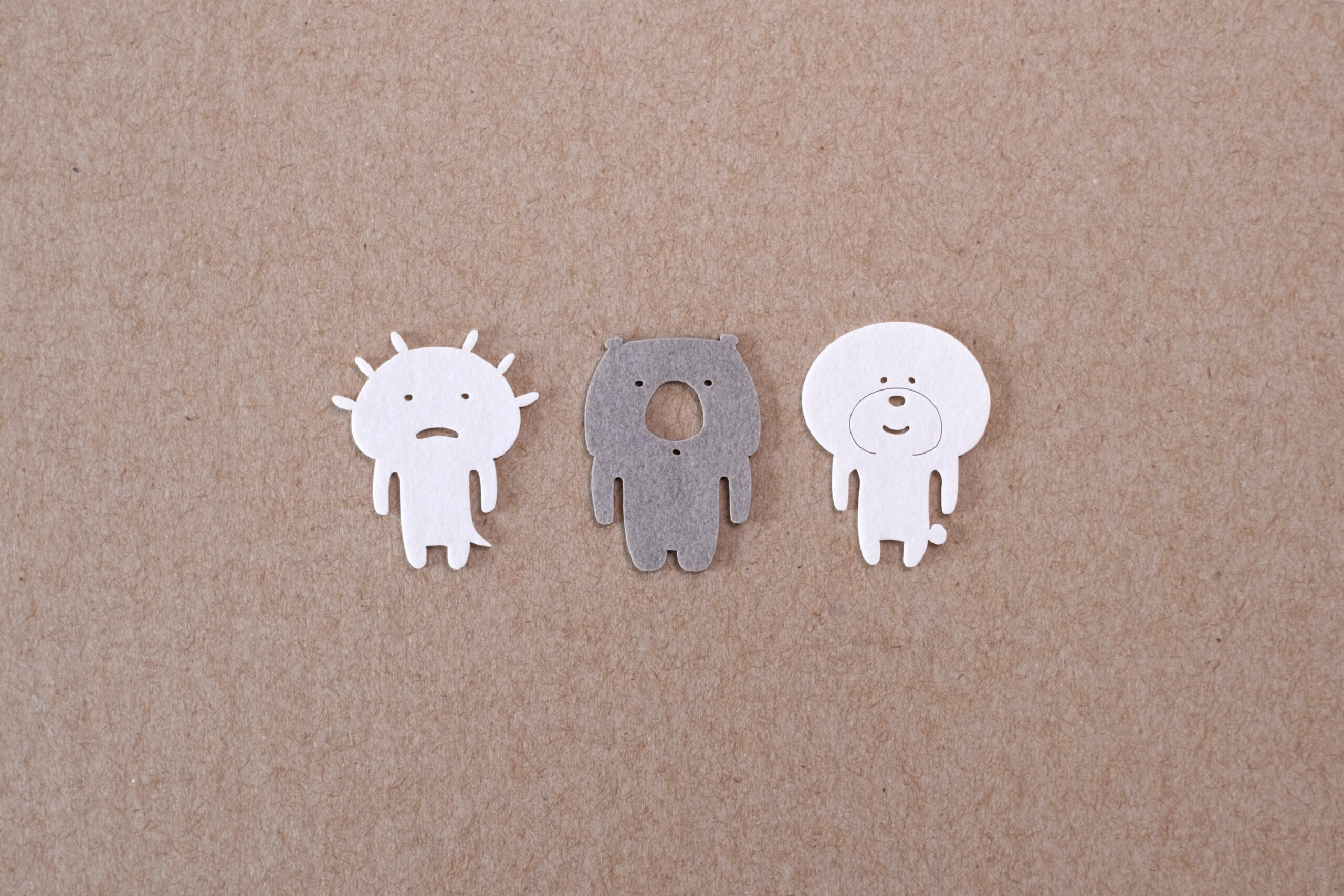 N's work..　紙クリップ　バルカナイズドファイバー　ノベルティ　イラスト　ゆるキャラ　CLI-LAB