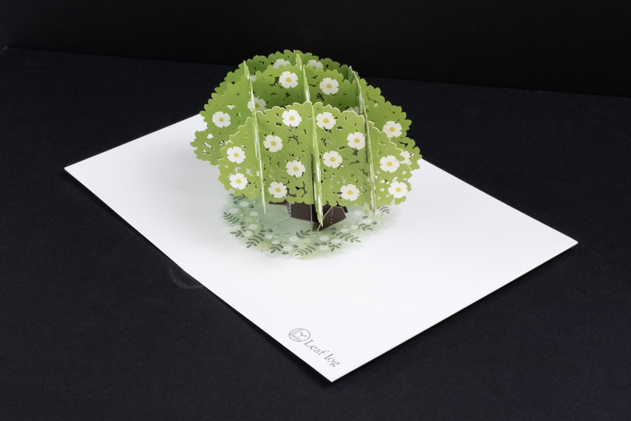 ポップアップカード 切り絵 オリジナル 木 tree ペーパークラフト